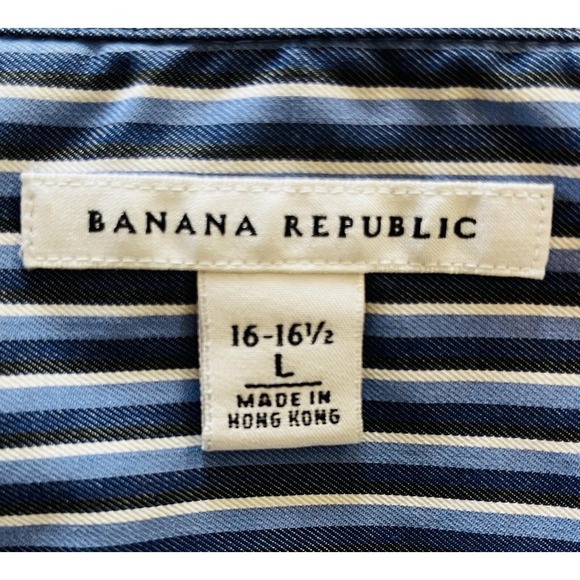 Lot of 3 Button Up Dress Shirts Mens Large Blue 100% Cotton Long Sleeves - Picture 8 of 13